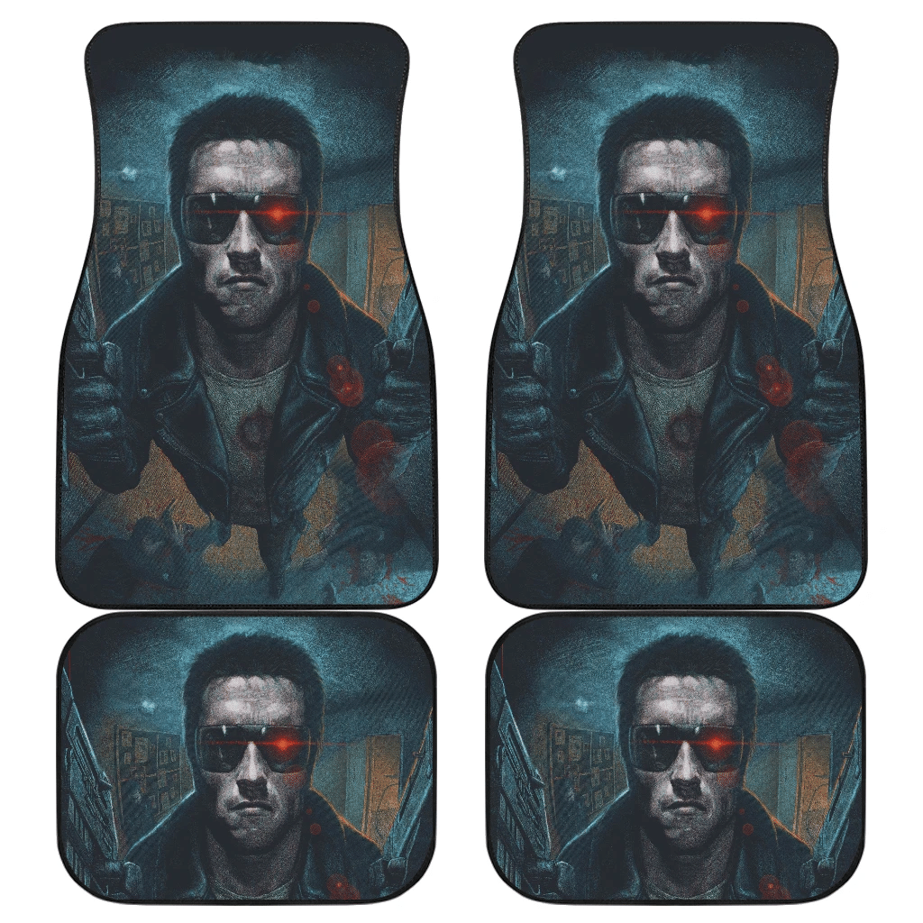 Terminator Art Car Floor Mats Movie Fan Gift H040620 Terminator Art Car Floor Mats Movie Fan Gift H040620