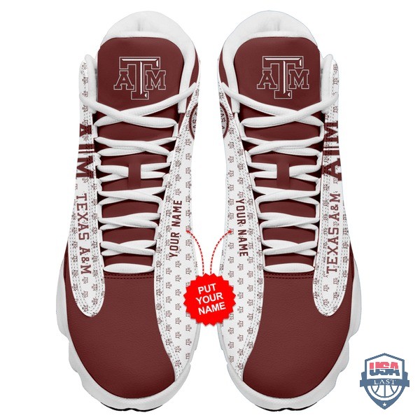 Texas-AM-Air-Jordan-13-Custom-Name-Personalized-Shoes-1