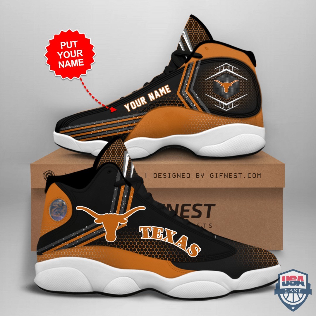 Texas Longhorns Air Jordan 13 Custom Name Personalized Shoes Texas Longhorns Air Jordan 13 Custom Name Personalized Shoes