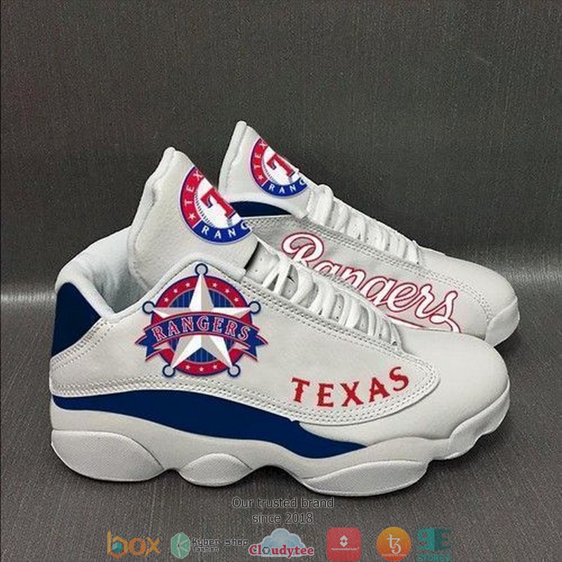 Texas Rangers Mlb Football Teams Big Logo Air Jordan 13 Sneaker Shoes Texas Rangers Mlb Football Teams Big Logo Air Jordan 13 Sneaker Shoes