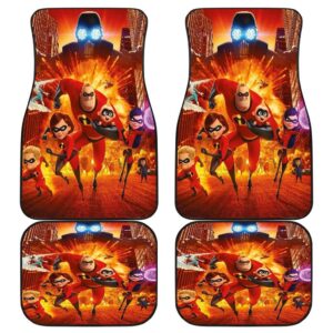 The Incredible 3 Family Cartoon Car Floor Mats