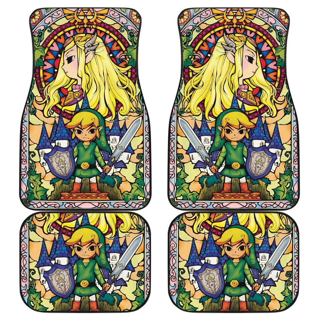 The Legend Of Zelda Glass Art Car Floor Mats 191101 The Legend Of Zelda Glass Art Car Floor Mats 191101