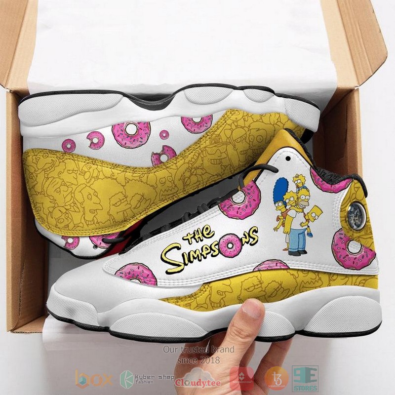 The Simpsons Cartoon Yellow White Air Jordan 13 Shoes The Simpsons Cartoon Yellow White Air Jordan 13 Shoes