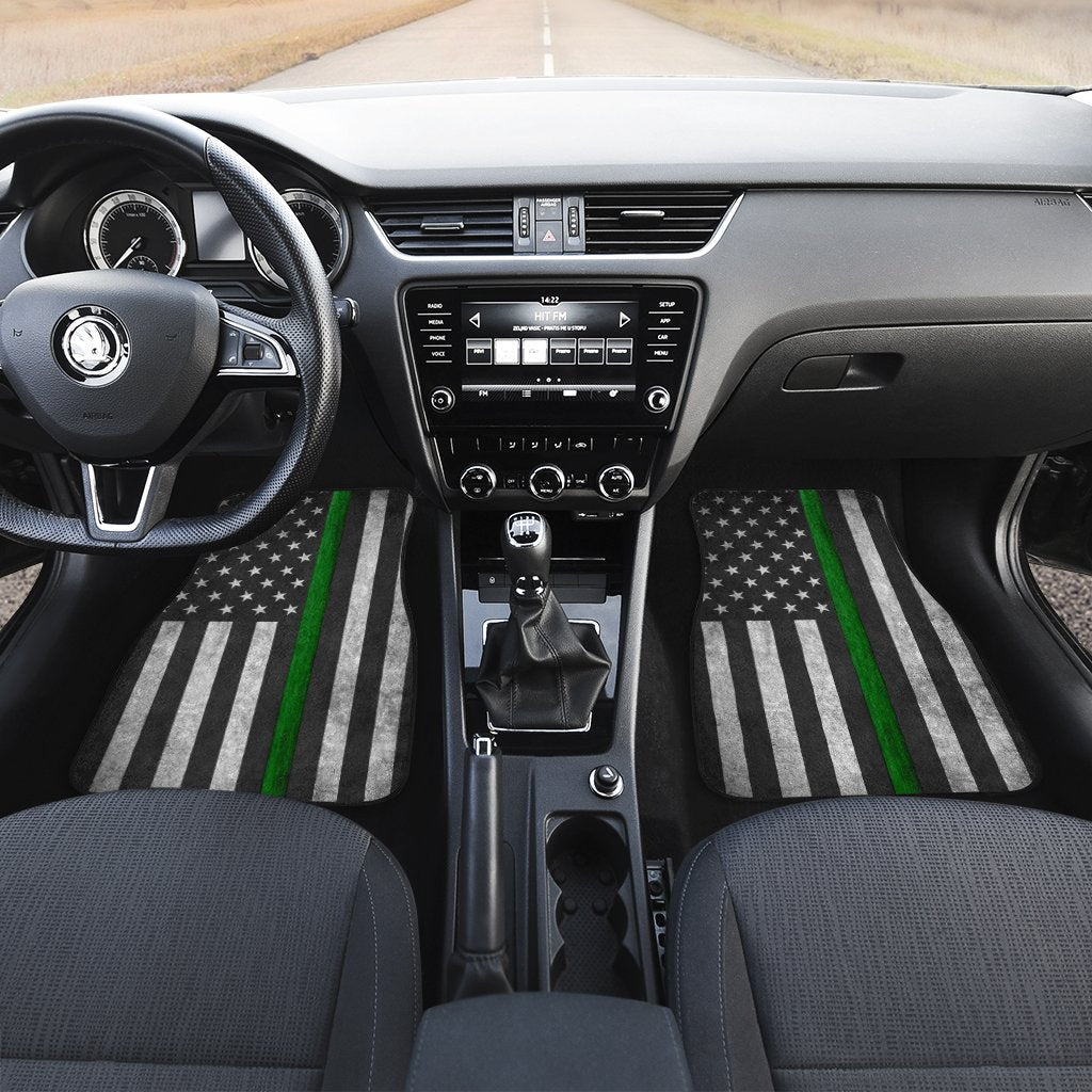 Thin-Green-Line-US-Flag-Car-Floor-Mats-Custom-Support-Border-Patrol-Car-Accessories-1