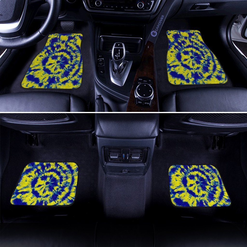 Tie-Dye-Car-Floor-Mats-Custom-Blue-and-Yellow-Hippie-Car-Accessories-1