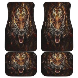Tiger 3d Front And Back Car Mats
