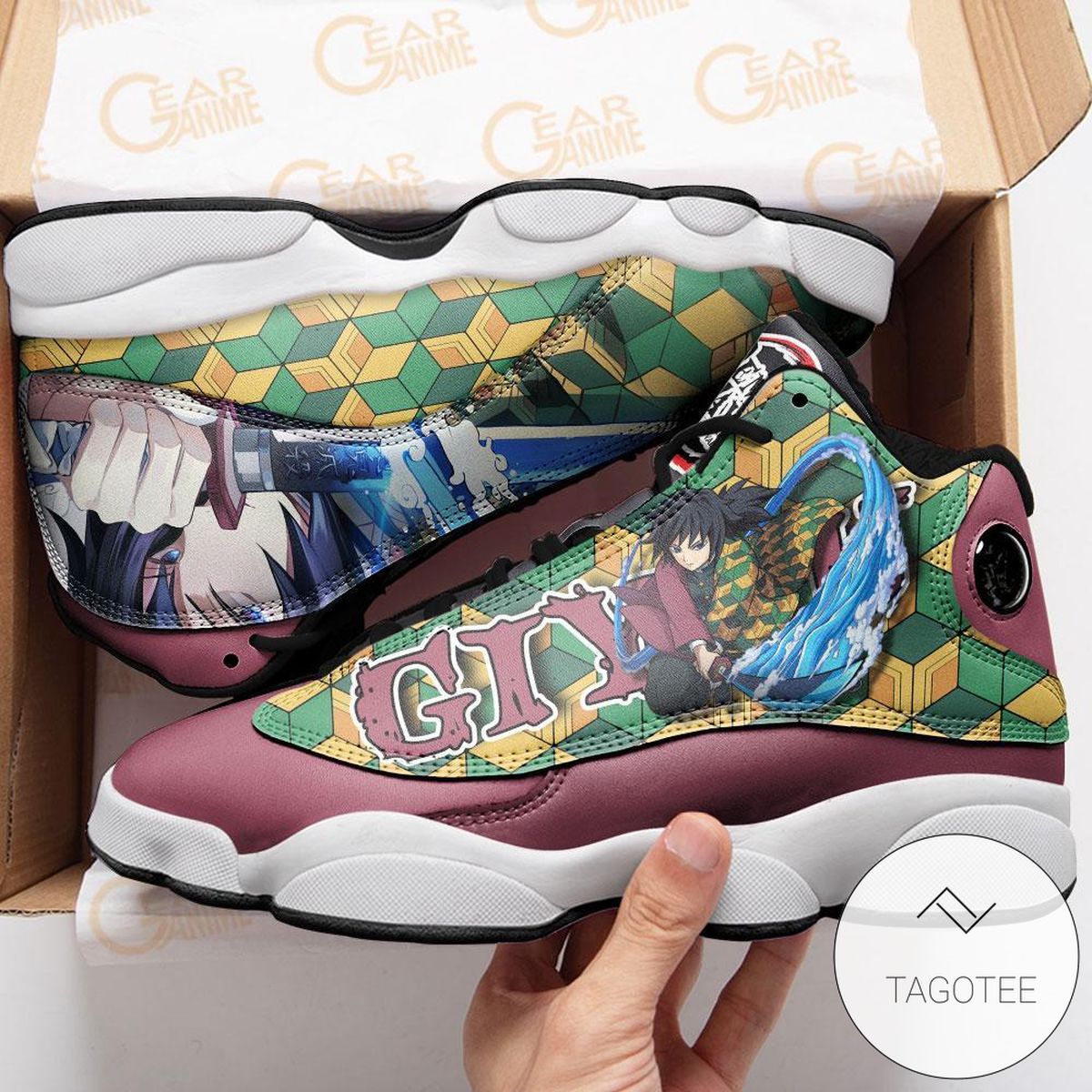 Tomioka Giyuu Sneakers Custom Anime Demon Slayer Air Jordan 13 Shoes Tomioka Giyuu Sneakers Custom Anime Demon Slayer Air Jordan 13 Shoes