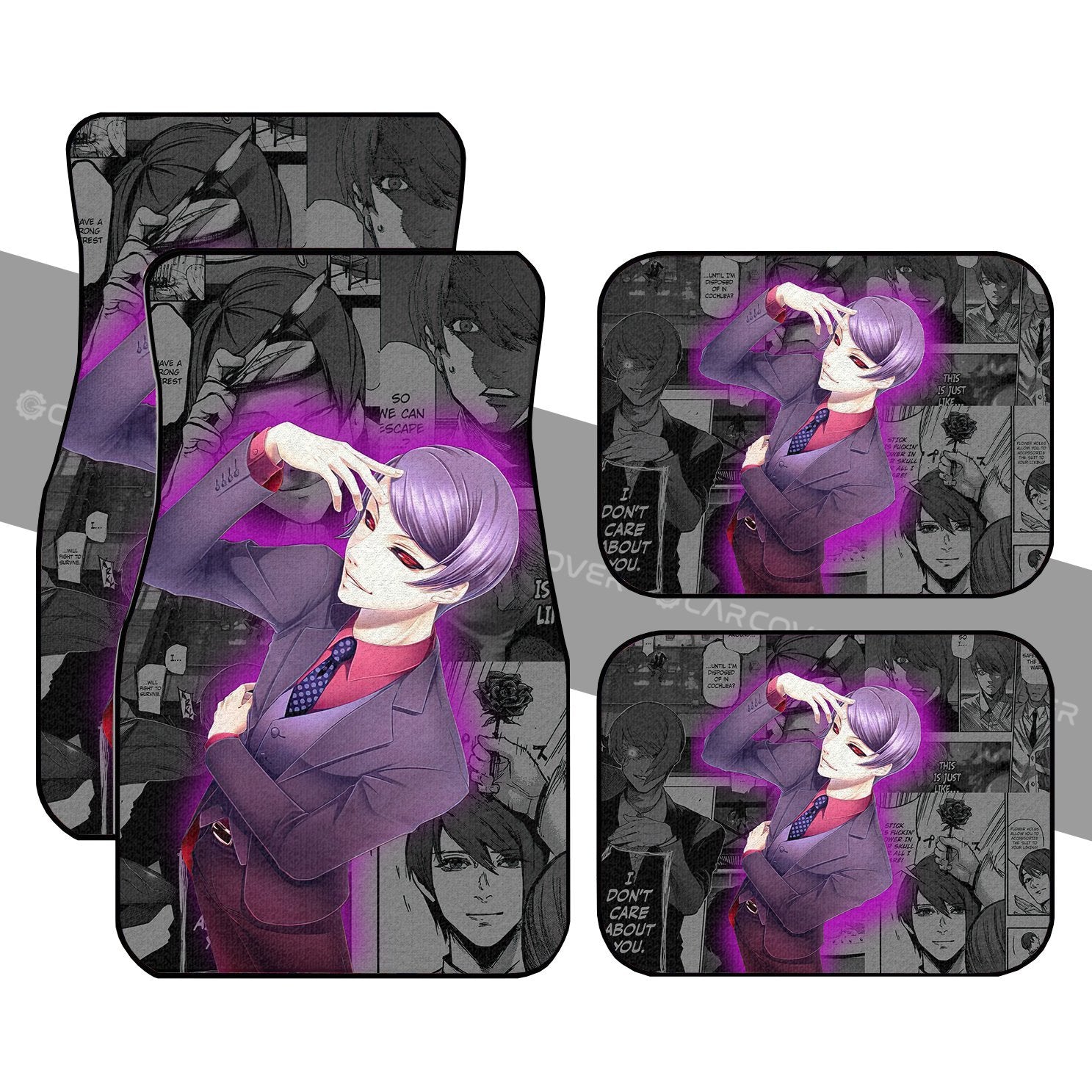 Tsukiyama Shuu Car Floor Mats Custom Anime Tokyo Ghoul Car Interior Accessories Tsukiyama Shuu Car Floor Mats Custom Anime Tokyo Ghoul Car Interior Accessories