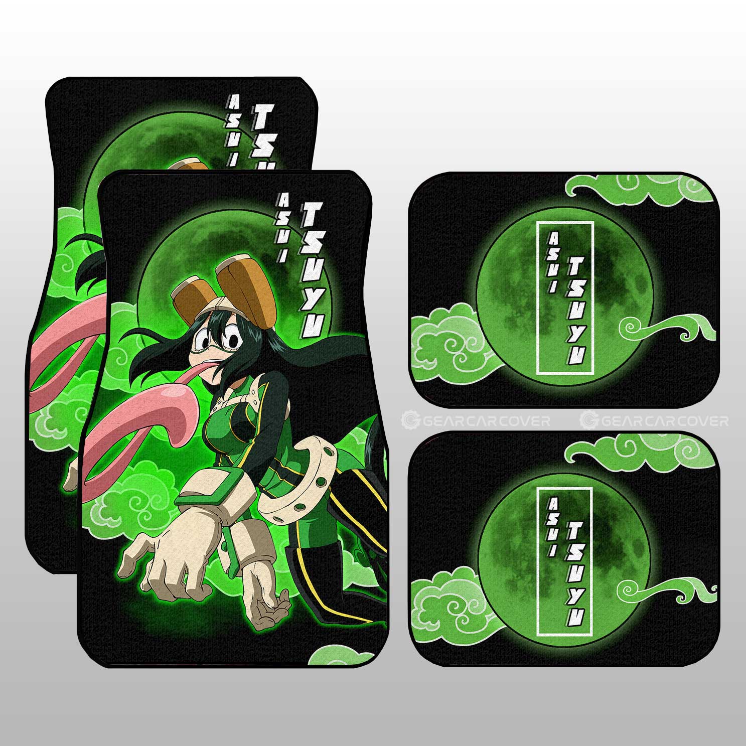 Tsuyu Asui Car Floor Mats Custom Anime My Hero Academia Car Interior Accessories Tsuyu Asui Car Floor Mats Custom Anime My Hero Academia Car Interior Accessories