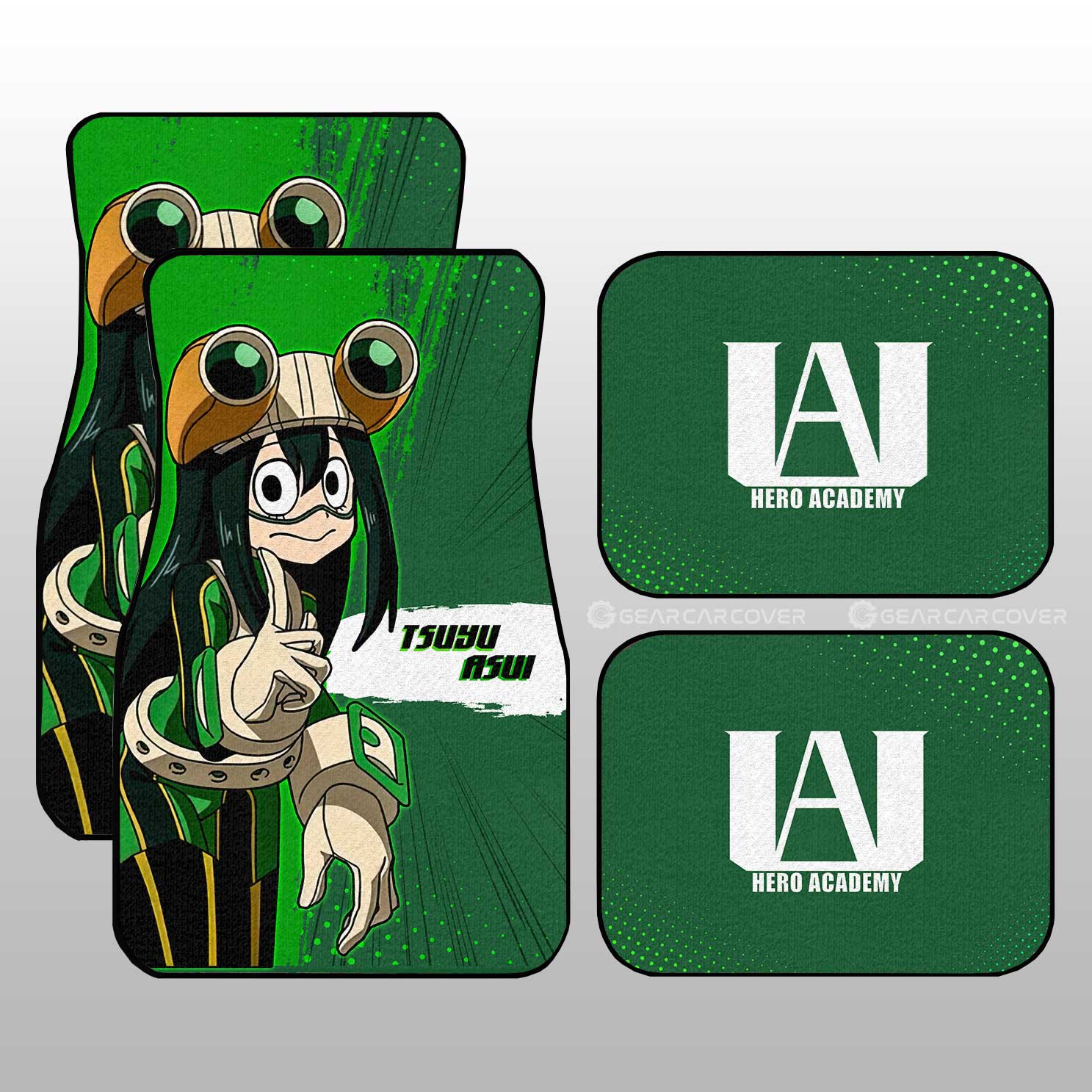 Tsuyu Asui Car Floor Mats Custom Gifts For My Hero Academia Anime Fans Tsuyu Asui Car Floor Mats Custom Gifts For My Hero Academia Anime Fans