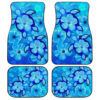 Turtle Hibiscus Car Floor Mats Custom Blue Car Accessories
