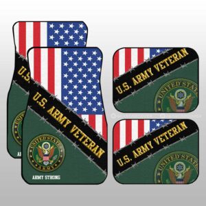 U.S. Army Veterans Car Floor Mats Custom United States Military Car Accessories Gifts Idea