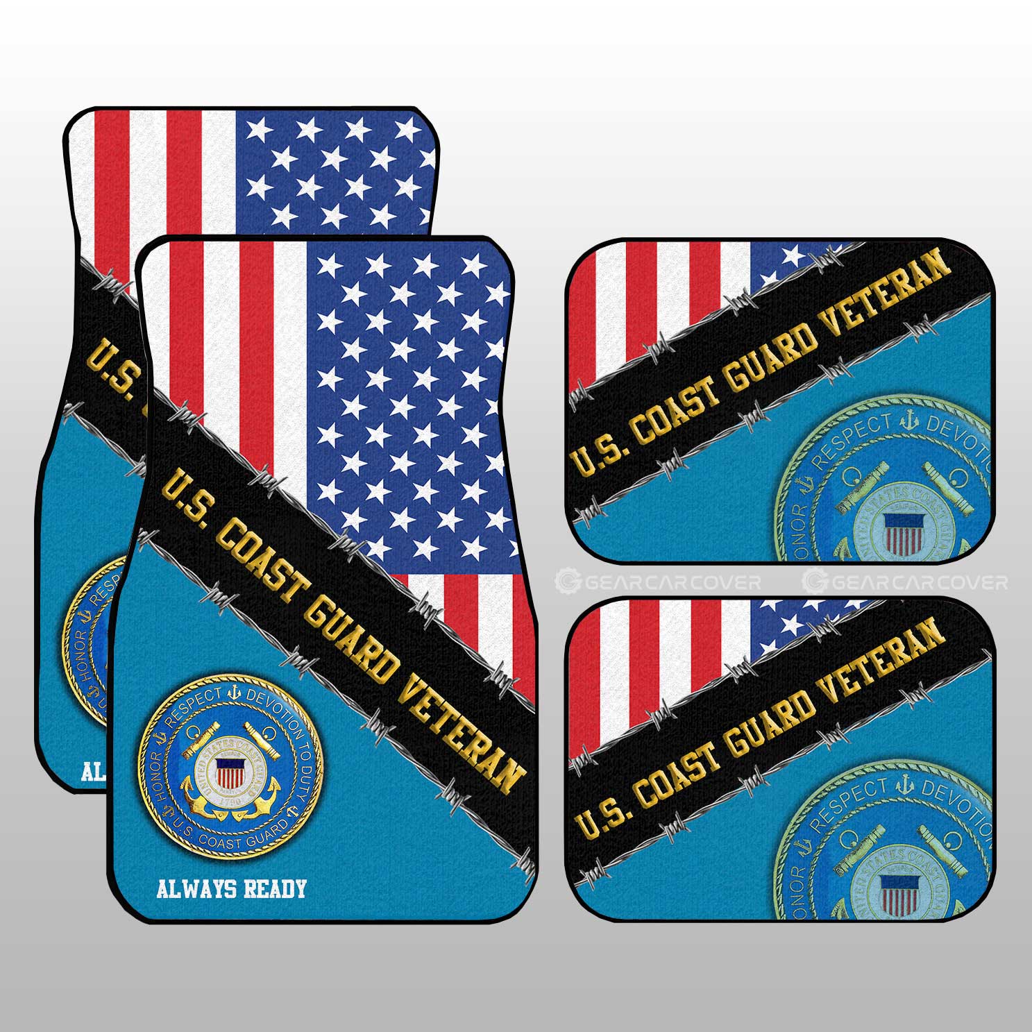 U.S. Coast Guard Veterans Car Floor Mats Custom United States Military Car Accessories U.S. Coast Guard Veterans Car Floor Mats Custom United States Military Car Accessories