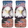 US Independence Day Funny Bald Eagle Face USA Star Flag Car Floor Mats