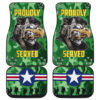 US Independence Day Proudly Served US Army Soldier Silhouette Car Floor Mats