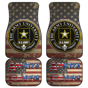 US Independence Day US Army University Always Faithful Car Floor Mats