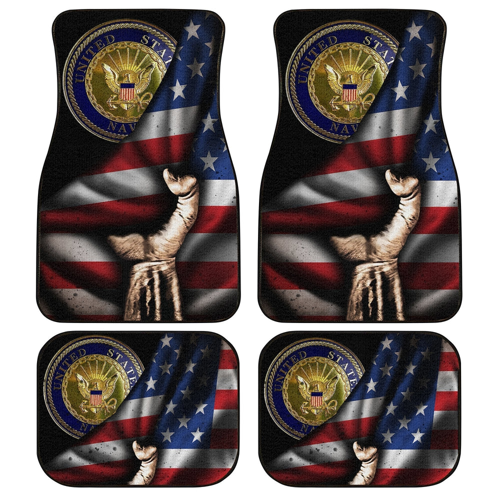 US Navy Car Floor Mats Custom American Flag Car Accessories Navy Gifts US Navy Car Floor Mats Custom American Flag Car Accessories Navy Gifts