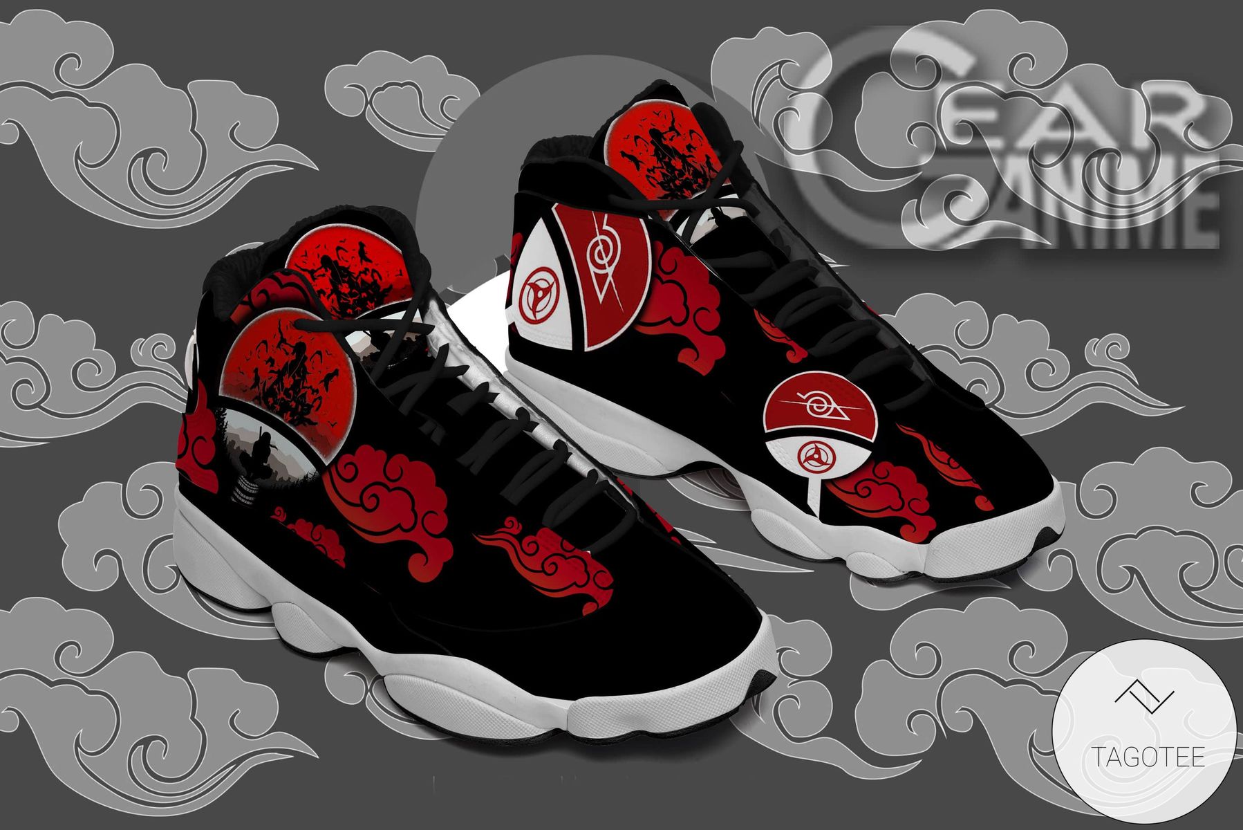 Uchiha Itachi Sneakers Custom Akt Anime Symbol Air Jordan 13 Shoes Uchiha Itachi Sneakers Custom Akt Anime Symbol Air Jordan 13 Shoes