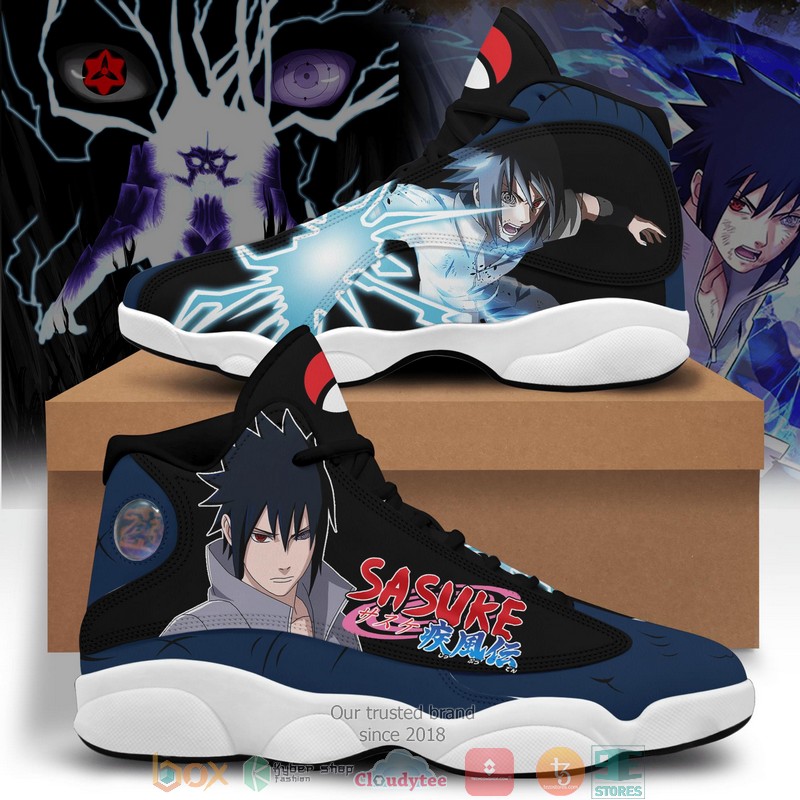 Uchiha Sasuke Naruto Anime Air Jordan 13 Sneaker Shoes Uchiha Sasuke Naruto Anime Air Jordan 13 Sneaker Shoes