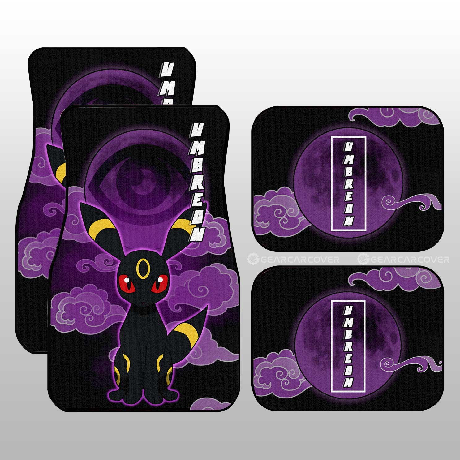 Umbreon Car Floor Mats Custom Pokemon Anime Car Accessories For Anime Fans Umbreon Car Floor Mats Custom Pokemon Anime Car Accessories For Anime Fans