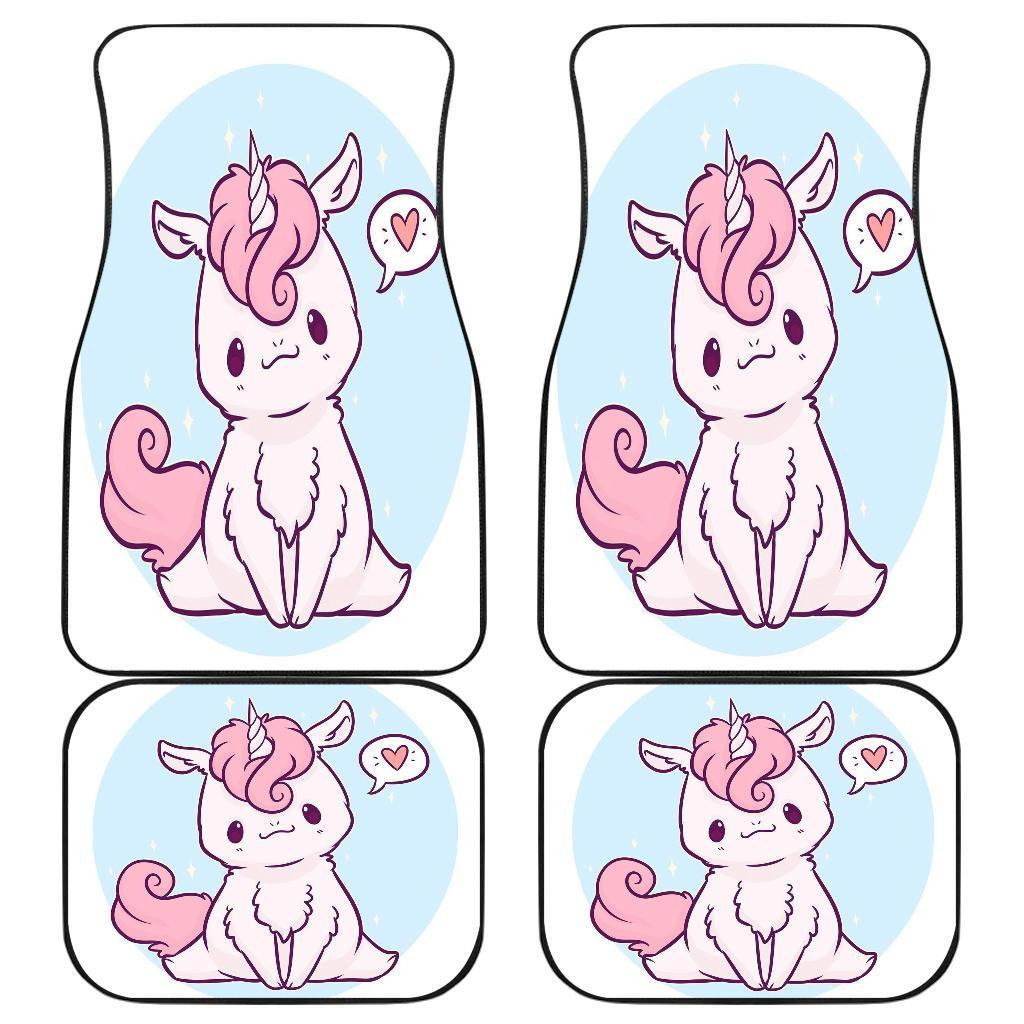 Unicorn Cute Chibi Pink Color Car Floor Mats 191102 Unicorn Cute Chibi Pink Color Car Floor Mats 191102