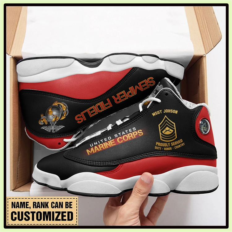 United-States-Marine-Corps-Semper-Fidelis-Custom-Name-And-Rank-Air-Jordan-13-Shoes-2