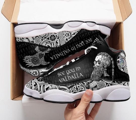 Viking Skull Weapon All Over Printed Air Jordan 13 Sneakers Viking Skull Weapon All Over Printed Air Jordan 13 Sneakers