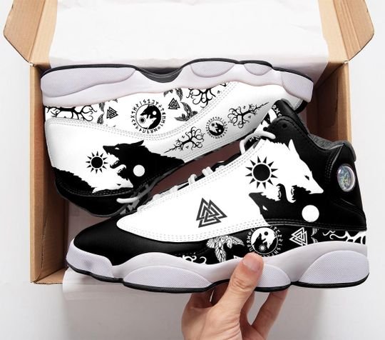 Viking Wolf Skoll And Hati All Over Print Air Jordan 13 Sneakers Viking Wolf Skoll And Hati All Over Print Air Jordan 13 Sneakers