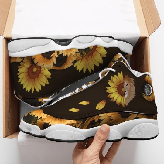 Vintage Sunflower Lion All Over Printed Air Jordan 13 Sneakers Vintage Sunflower Lion All Over Printed Air Jordan 13 Sneakers