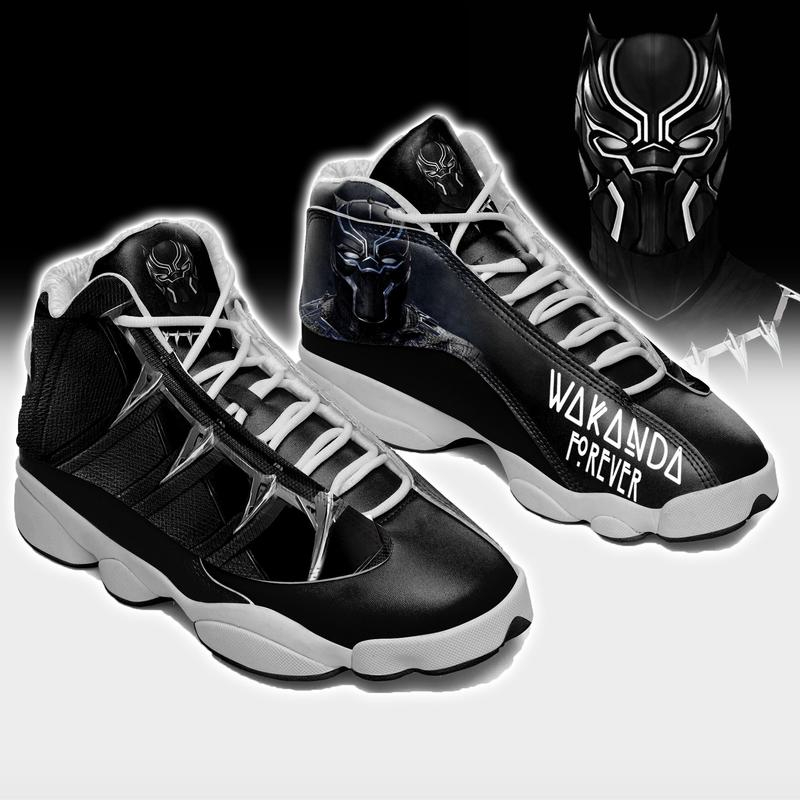 Wakanda Forever Black Panther Air Jordan 13 Sneaker Wakanda Forever Black Panther Air Jordan 13 Sneaker