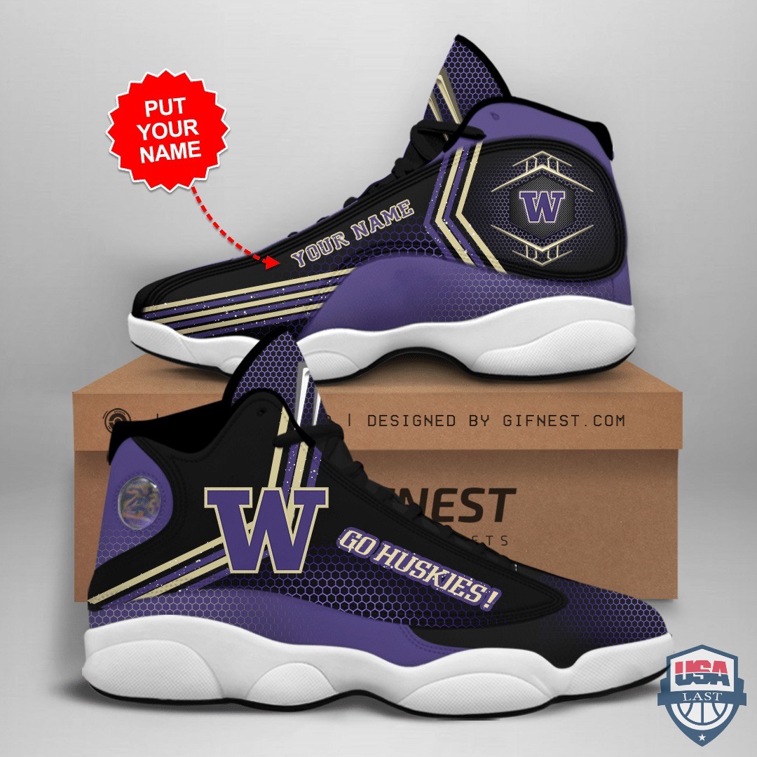 Washington Huskies Air Jordan 13 Custom Name Personalized Shoes Washington Huskies Air Jordan 13 Custom Name Personalized Shoes