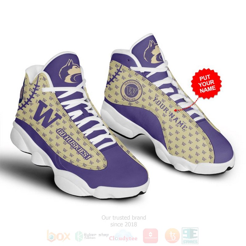 Washington Huskies Nfl Custom Name Air Jordan 13 Shoes Washington Huskies Nfl Custom Name Air Jordan 13 Shoes