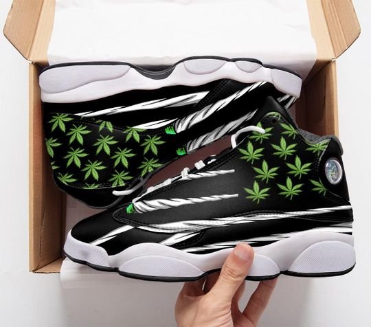 Weed Leaf Cannabis Flag All Over Printed Air Jordan 13 Sneakers Weed Leaf Cannabis Flag All Over Printed Air Jordan 13 Sneakers