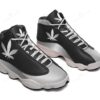 Weed Leaf Silver Metal All Over Printed Air Jordan 13 Sneakers