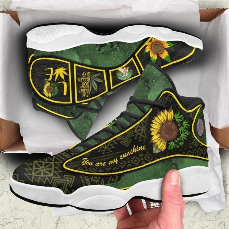 Weed-Sunflower-Love-You-Are-My-Sunshine-Air-Jordan-13-Shoes-1