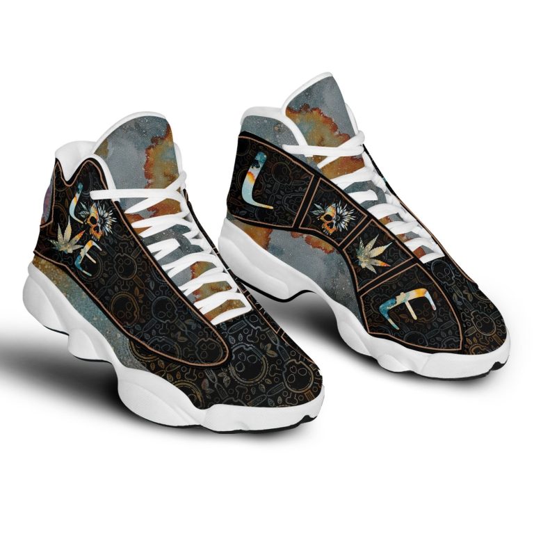 Weed-Sunflowers-Skull-Love-Air-Jordan-13-Shoes-1