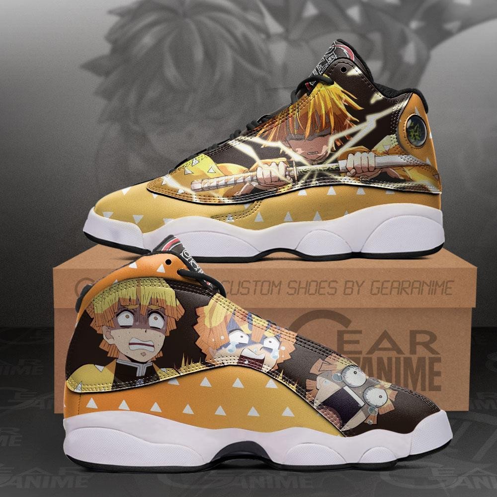 Zenitsu Cool Funny Face Anime Demon Slayer Air Jordan 13 Shoes Zenitsu Cool Funny Face Anime Demon Slayer Air Jordan 13 Shoes