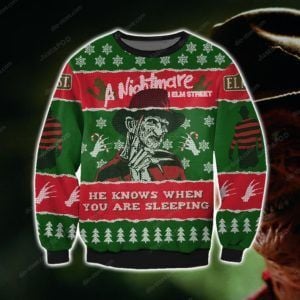 A Nightmare On Elm Street Knitting Ugly Christmas Sweater