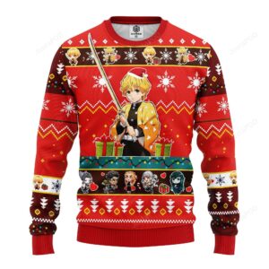 Agatsuma Zenitsu Demon Slayer Ugly Christmas Sweater