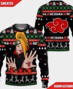 Akatsuki Deidara Naruto Ugly Christmas Sweater
