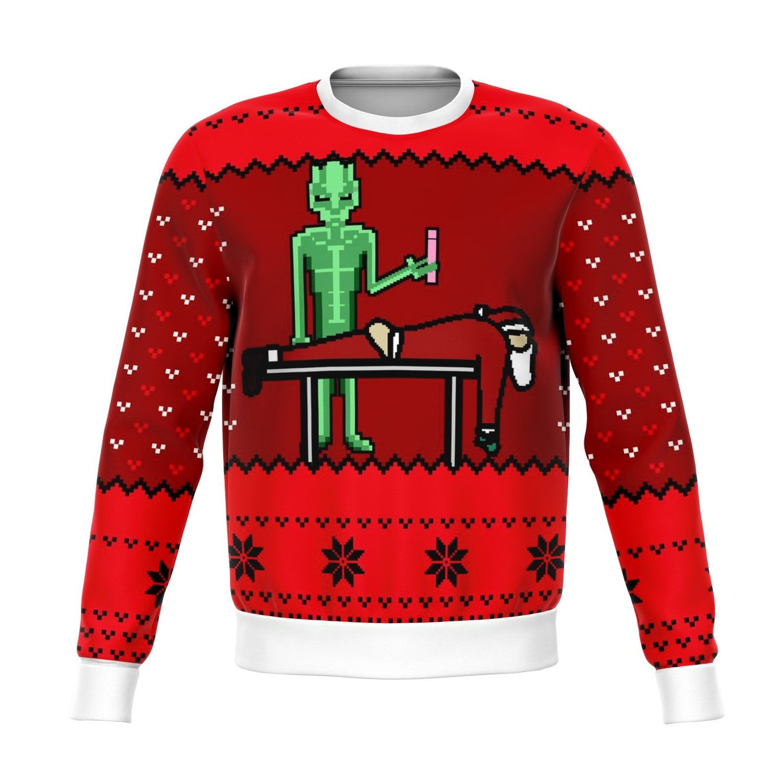 Alien And Santa Dildo Funny Ugly Sweater Alien And Santa Dildo Funny Ugly Sweater