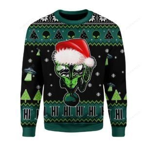 Alien Greeting Christmas Ugly Christmas Sweater