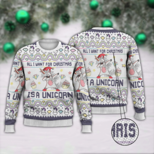 All I Want For Christmas Is A Unicorn Ugly Christmas Sweater
