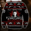 All I Want For Christmas Is Dean Winchester Ugly Christmas Sweater