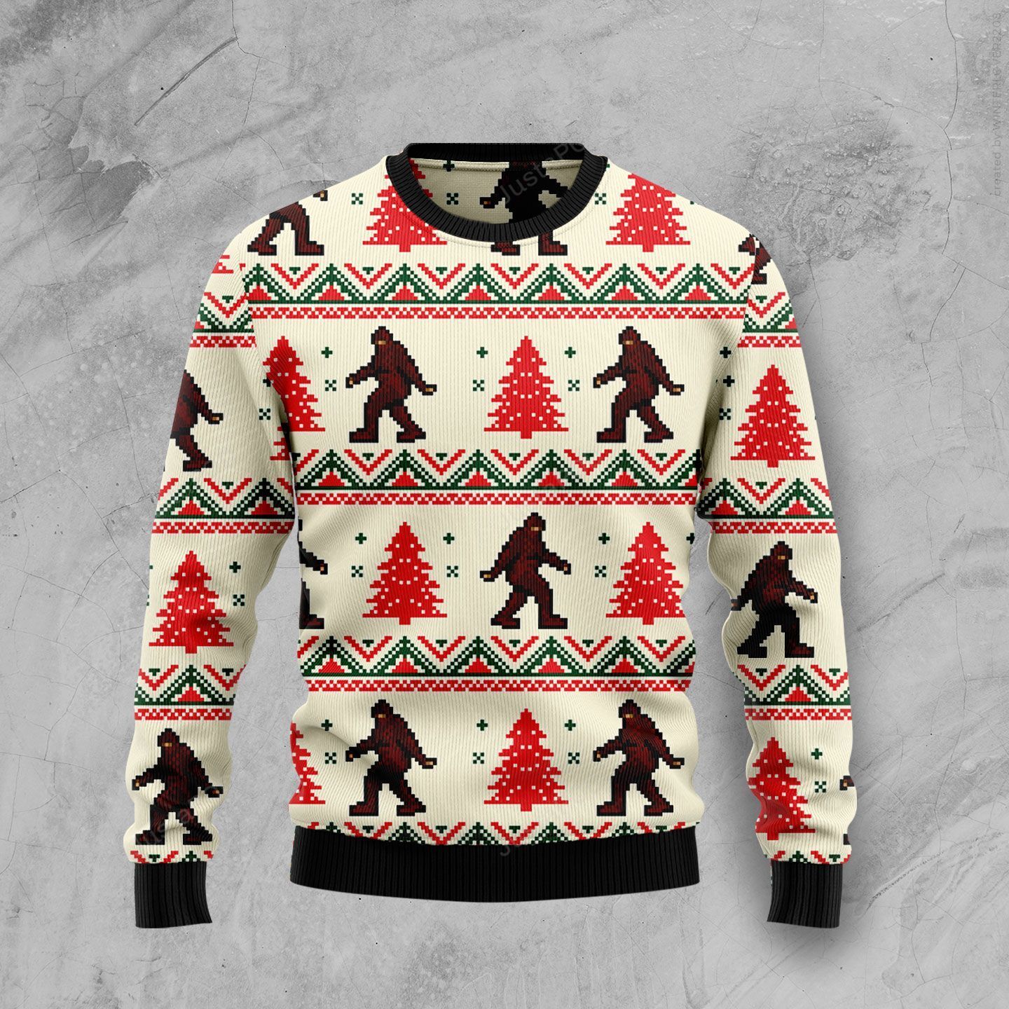 Amazing Bigfoot Ugly Christmas Sweater Amazing Bigfoot Ugly Christmas Sweater