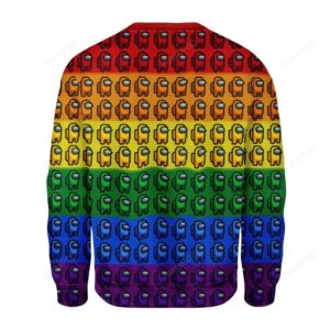 Among Us LGBT Pride Ugly Christmas Sweater