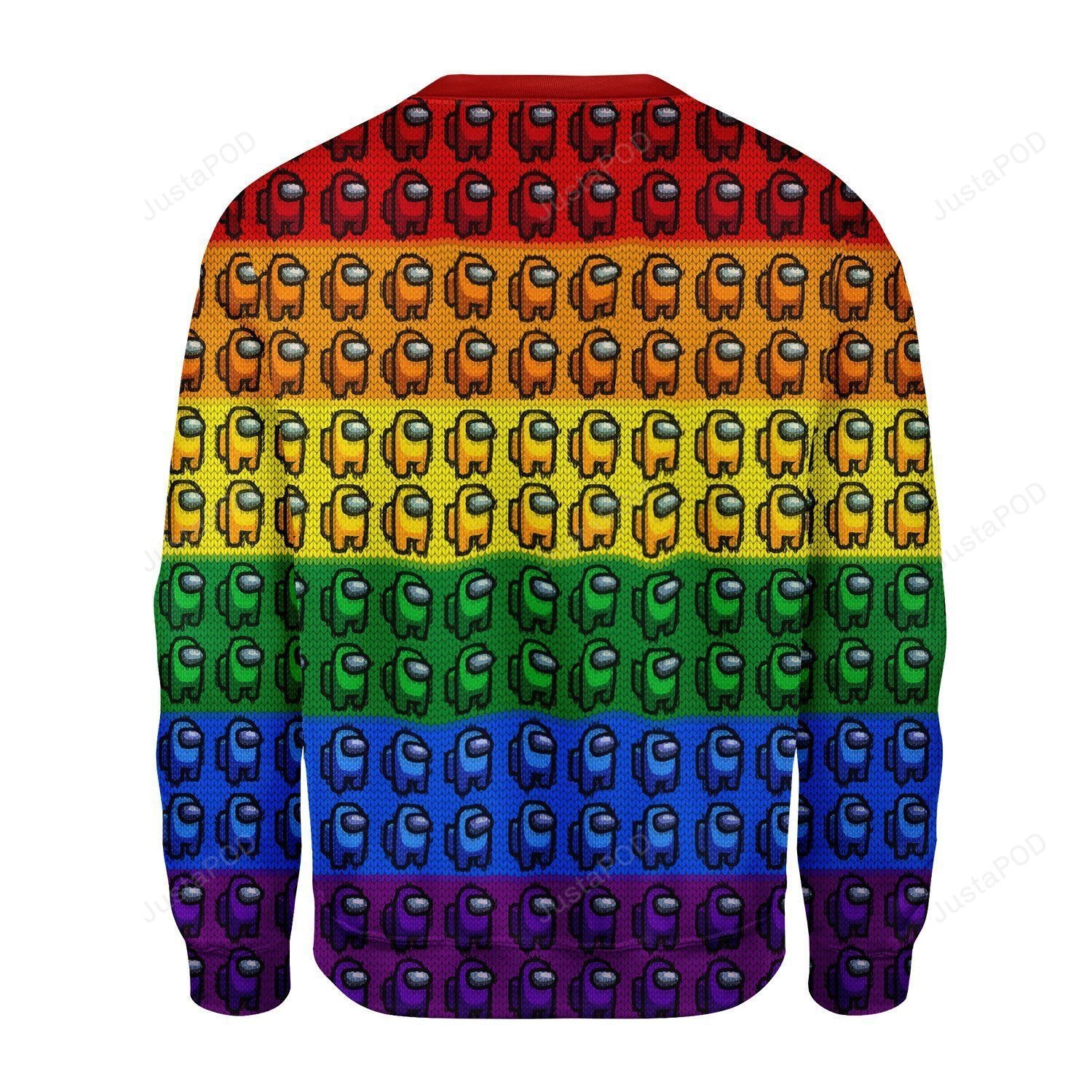 Among Us LGBT Pride Ugly Christmas Sweater Among Us LGBT Pride Ugly Christmas Sweater