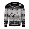 Ancient Pyramid Alien Ugly Christmas Sweater