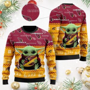 Arizona Cardinals Baby Yoda Ugly Christmas Sweater