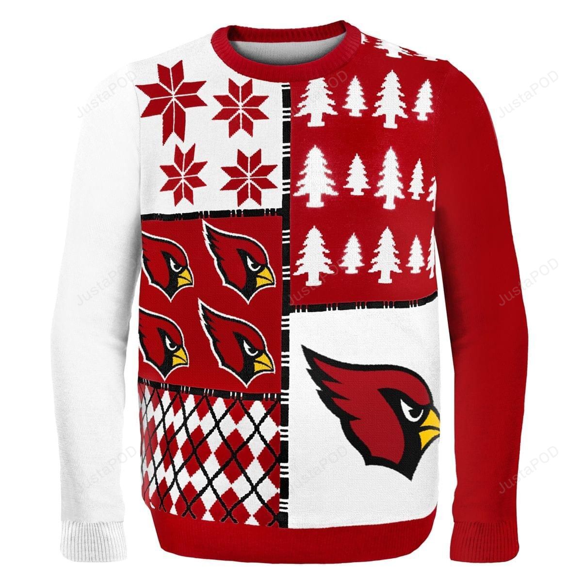 Arizona Cardinals Busy Block NFL Ugly Christmas Sweater Arizona Cardinals Busy Block NFL Ugly Christmas Sweater